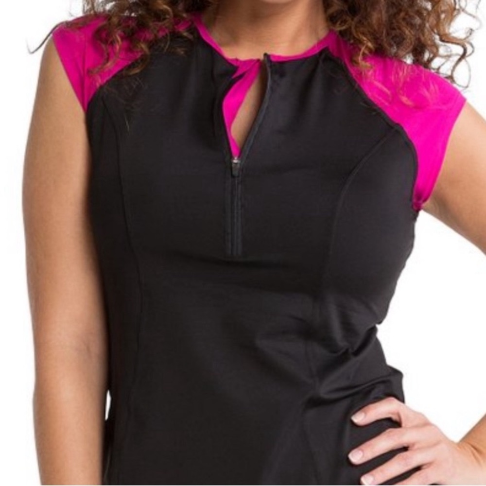 💝🎁Set Spanx Women's Black and Pink POW Top/Capri leggings set L/XL